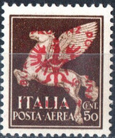 ITALIA, ITALY, LUBIANA, OCCUPAZIONE TEDESCA, AIRMAIL, 1944, 50 C.,  NUOVO (MLH*) Mi:DE-LA 22, Scott:YU-LU NC12 - Occ. Allemande: Lubiana