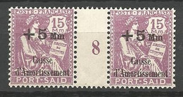 PORT-SAID N° 87  Millésime 8 NEUF** LUXE SANS CHARNIERE / MNH - Unused Stamps