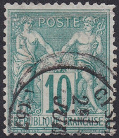 FRANCE, 1876, Type Sage, Vert Type I (Yvert 65) - 1876-1878 Sage (Type I)