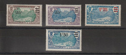 Océanie 1924-27 Série Courante Surchargée 61-64, 4 Val * Charnière MH - Neufs