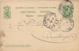 Luxembourg Luxemburg 4 Cartes Postales Avec Réponse Payée P55 Et 56, 5 Et 10c Oblitérées, 1 CPRP 10c Neuve - Entiers Postaux