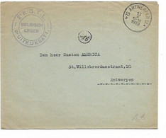 LE 1661. Lettre Non Affranchie ANTWERPEN 10 - 13.X.1939 - Cachet  2e R/G/T/L./BELGISCH LEGER/9e UITKIKBATT. V. Antwerpen - Briefe U. Dokumente