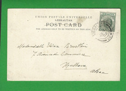 CARTE GIBRALTAR 1903 - Postämter In Marokko/Tanger (...-1958)