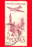 POLONIA - Usato - 1958 - Posta Aerea - Municipio Di Danzica - Gdansk - 5 - Usati