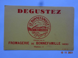 BUVARD BLOTTING PAPER ALIMENTAIRE FROMAGE LE BONNEFAMILLE 38 ISÈRE - Food
