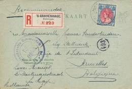 Aangetekend -  ‘s Gravenhage 29 1 1917 Naar Brussel – Censuur Emmerich - Lettres & Documents