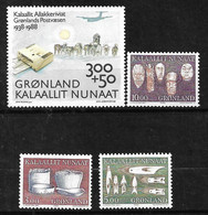 Groenland N°  173  à 176   Neufs  ( * )   B/TB    Voir  Scans    - Unused Stamps