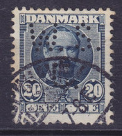 Denmark Perfin Perforé Lochung (W18) 'W.S.C.' W. Strøier & Co. 1907 Mi. 55, 20 Øre Fr. VIII. - Plaatfouten En Curiosa