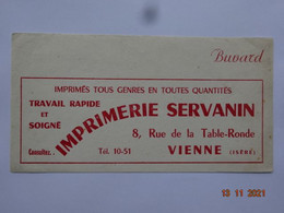 BUVARD BLOTTING PAPER PAPETERIE IMPRIMERIE SERVANIN VIENNE 38 ISÈRE - Papeterie