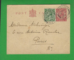 ENTIERS POSTAUX GRANDE BRETAGNE - Stamped Stationery, Airletters & Aerogrammes