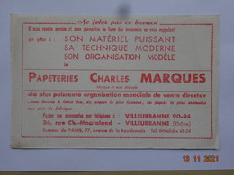 BUVARD BLOTTING PAPER PAPETERIE CHARLES MARQUES VILLEURBANNE 69 RHÔNE - Papeterie