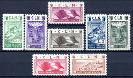 Z2799 ITALIA C.L.N. AOSTA 1944 Soggetti Vari, Sassone 9-16, MNH**, Serie Completa, Valore Catalogo € 80, Ottime Condizio - National Liberation Committee (CLN)