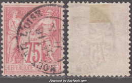 75c Rose Au Type II (N/U) TB (Y&T N° 81, Cote 150€) - 1876-1898 Sage (Tipo II)