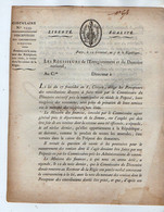 VP18.508 - Révolution - PARIS An 7 De La République Française - Circulaire Concernant Les Percepteurs Des Contributions - Decrees & Laws