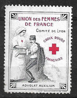 France Vignette Croix Rouge Union Femmes De France  Lyon Neuf ( *)  B/TB Voir  Scans  - Croce Rossa