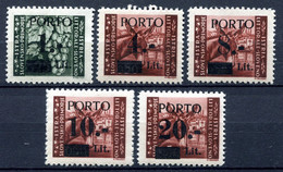 Z2802 ITALIA OCCUPAZIONI LITORALE SLOVENO 1945 Segnatasse, Sassone 1-5, MNH**, Serie Completa, Valore Catalogo € 280, Ot - Ocu. Yugoslava: Litoral Esloveno