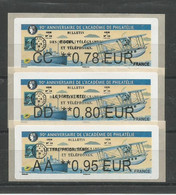 90e Anniversaire De L'Académie De Philatélie - 1999-2009 Illustrated Franking Labels