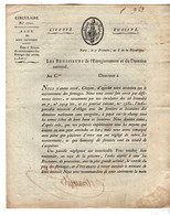 VP18.511 - Révolution - PARIS An 8 De La République Française - Circulaire Concernant Les Baux Des Biens Nationaux - Gesetze & Erlasse