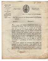 VP18.511 - Révolution - PARIS An 8 De La République Française - Circulaire Concernant Les Baux Des Biens Nationaux - Decreti & Leggi
