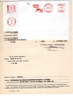 Document Interne La Poste MA2 Avis D'autorisation D'emploi De Machine à Affranchir Corrèze Tulle Sang Donné Vie Sauvée - Documents Of Postal Services