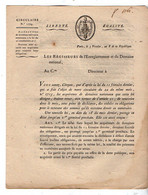 VP18.514 - Révolution - PARIS An 8 De La République Française - Circulaire Concernant Les Aliénations De Domaines ..... - Décrets & Lois