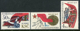 CZECHOSLOVAKIA 1981 Communist Party Anniversary MNH / **.  Michel 2614-16 - Nuevos