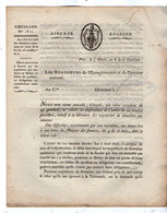 VP18.516 - Révolution - PARIS An 8 De La République Française - Circulaire Concernant Les Aliénations De Domaines ..... - Decrees & Laws