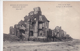 RUINES DE WESTENDE 1914 - 1918 -  VILLAS SUR LA DIGUE - Westende