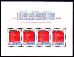 CZECHOSLOVAKIA 1982 Social Democrat Party In Russia Block MNH / **.  Michel Block 46 - Nuovi