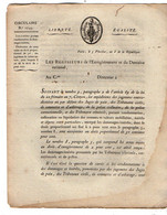 VP18.518 - Révolution - PARIS An 8 De La République Française - Circulaire Concernant Les Jugemens Portant Condanation.. - Décrets & Lois