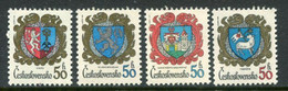 CZECHOSLOVAKIA 1982 Town Arms VIII MNH / **.  Michel 2651-54 - Neufs