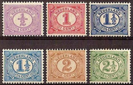 Nederland 1899-1913 NVPH Nr 50/55 Ongebruikt/MH Cijfer - Nuevos