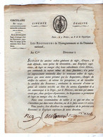 VP18.519  Révolution - PARIS An 8 De La République Française - Circulaire Concernant Les Employés Supérieurs De La Régie - Décrets & Lois