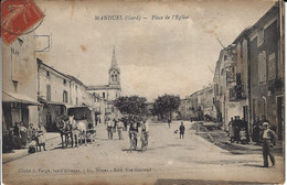 CPA30- MANDUEL- Place De L'Eglise - Other Municipalities