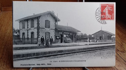 CPA . Egriselles Villeneuve  La Gare  (1919) Animée ..(S45-21) - Egriselles Le Bocage