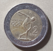 2004 - GRECIA  - MONETA IN EURO  - COMMEMORATIVA -  DEL VALORE DI EURO  2,00 - USATA - Griekenland