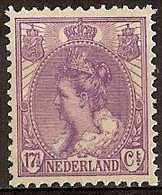 Nederland 1906 NVPH Nr 66 Ongebruikt/MH Koningin Wilhelmina - Nuevos