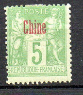 Col24 Colonies Chine  N° 2 Neuf X MH Cote 6,00 € - Nuovi