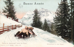 Partie De Bobsleigt Dans Les Alpes - Wintersport In Den Alpen - Bob - 1019 - Sport D'hiver - Port