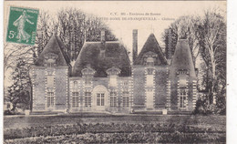 76. ROUEN (ENVIRONS DE).  CPA . NOTRE DAME DE FRANQUEVILLE. CHATEAU. ANNÉE 1908 + TEXTE - Rouen