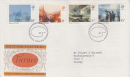 Enveloppe  FDC  1er  Jour   GRANDE  BRETAGNE    Oeuvres  De   William  TURNER   1975 - 1971-1980 Em. Décimales