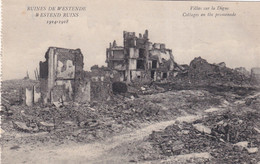 RUINES DE WESTENDE     1914 - 1918 -    VILLAS SUR LA DIGUE - Westende