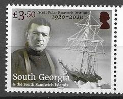 SOUTH GEORGIA, 2019, MNH, SCOTT POLAR RESEARCH INSTITUTE, SHIPS, 1v - Research Programs