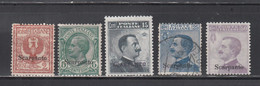 Scarpanto. 1912-16  Yvert, 1, 2, 4, 6, 8, - Egeo (Scarpanto)