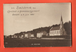 MCF-05  En Souvenir Du Concert D'Arrondissement  Orient Val De Joux Le 6 Juin 1920.Cachet Le Sentier 1923 Perrochet-M. - Roche