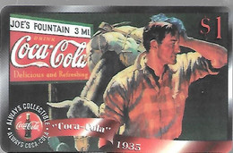CARTE-PREPAYEE-USA-SPRINT-1$-N°25-4/96--COCA COLA-Theme 1935-Non Gratté-Neuve-Plastic Epais-TBE-RARE - Food