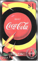 CARTE-PREPAYEE-USA-SPRINT-1$-N°45-4/96--COCA COLA-Theme Cible 1951-Non Gratté-Neuve-Plastic Epais-TBE-RARE - Alimentación