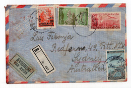 1950. YUGOSLAVIA,CROATIA,VIROVITICA,REGISTERED AIRMAIL COVER TO SYDNEY,AUSTRALIA - Poste Aérienne