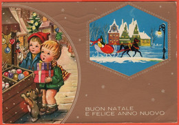 Tematica - Auguri - Feste - Natale - 1972 - 25 Siracusana - Bambini Con Regali E Slitta - Buon Natale - Viaggiato Da Bon - Autres