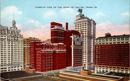 Texas Dallas Close-Up View Of The Heart Of Dallas 1946 - Dallas
